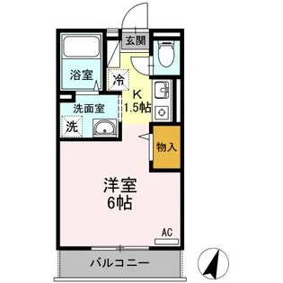 ジュネス西新井 Ⅰ・Ⅱ【2階】の間取り