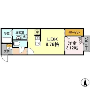 プチメゾン北小金【2階】の間取り