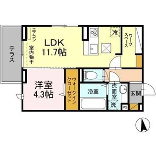 メディオ 寺田【1階】の間取り
