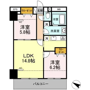 ロイヤルKJ【4階】の間取り
