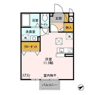 メルベーユ【1階】の間取り