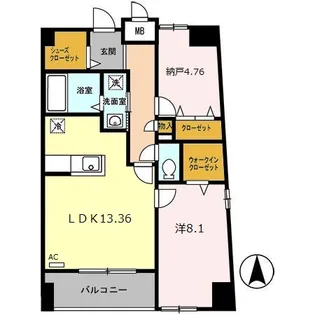 F・D VILLE【13階】の間取り