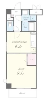 サウスイースト【3階】の間取り