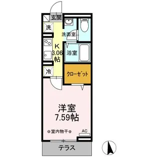 リビングヴィレッジ新柴又【1階】の間取り