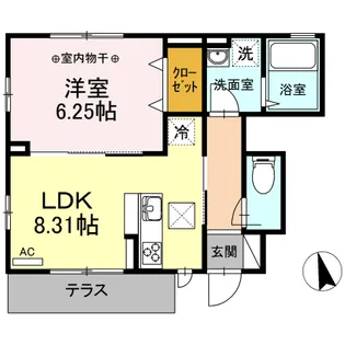 セレシェイラ弐番館【1階】の間取り