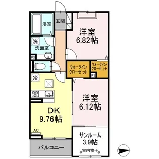 ARK BLISS六町(アークブリスロクチョウ)【1階】の間取り
