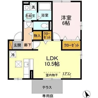 エミール・オガワ A・B棟【1階】の間取り