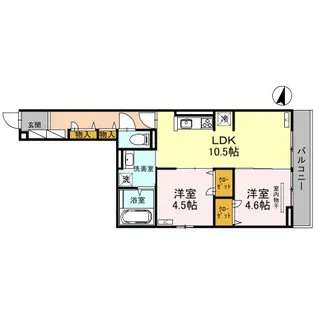 アヴァンス八潮A【2階】の間取り