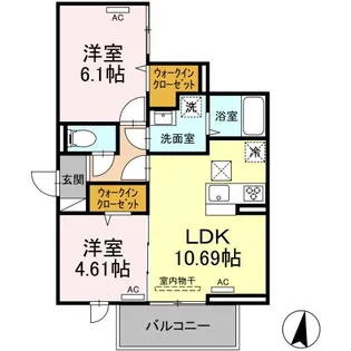 UP GOD HORIKIRI【1階】の間取り