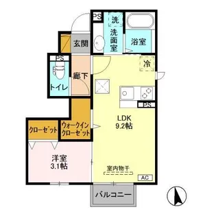 ルミナスビラGRANDE【1階】の間取り