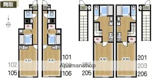 東京都葛飾区西亀有1丁目【アパート】の間取り