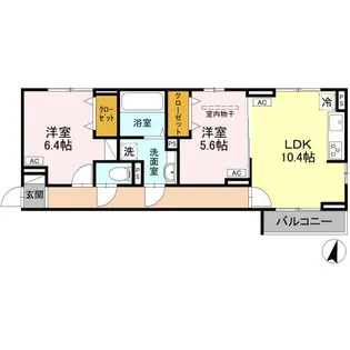 レジデンス新宿【2階】の間取り