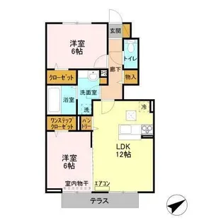 メゾン・フォンテーヌ【1階】の間取り