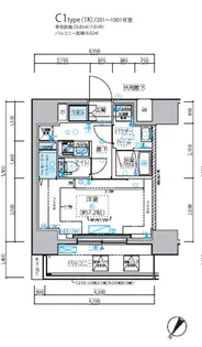 メインステージ五反野Ⅱ【7階】の間取り