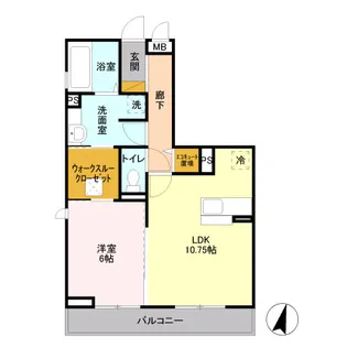 ベルレージュ・パルコ【1階】の間取り