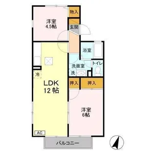 アリュール B【1階】の間取り