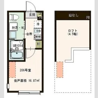 ハルティーニ【2階】の間取り