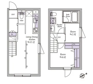 アトリオフラッツ北千住サウス【5階】の間取り