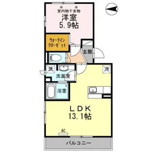 セジュール保塚B【2階】の間取り