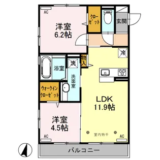 アプリリス【2階】の間取り