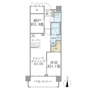 SOLAST SQUARE綾瀬【7階】の間取り