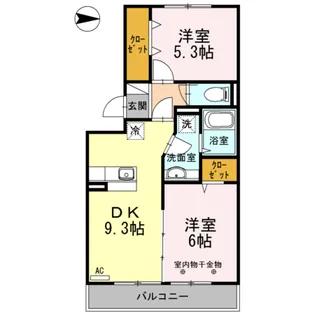 セジュール保塚A【2階】の間取り