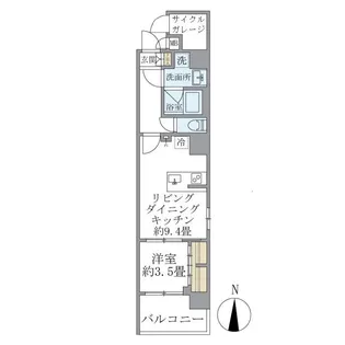 D’S VARIE三ノ輪レジデンス【3階】の間取り
