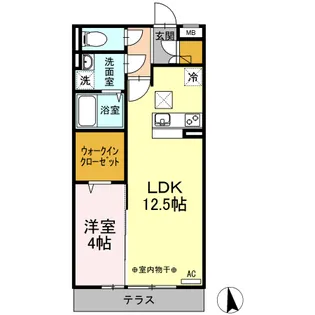 ベルデュール【1階】の間取り