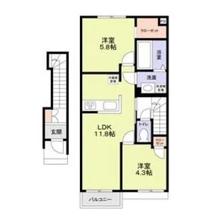 ALBA BEL【2階】の間取り