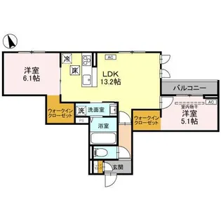 カーサ アリエッタ【1階】の間取り