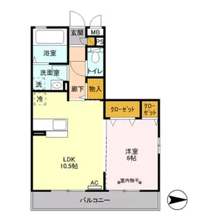 レクレドール【3階】の間取り