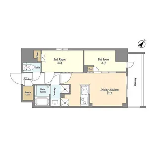 AUGUSTA RESIDENCE 新小岩【9階】の間取り