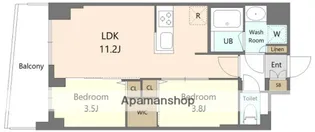 東京都足立区谷中1丁目【マンション】の間取り