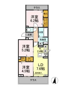 メゾン シャルム【1階】の間取り
