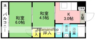 山﨑コーポ【2階】の間取り