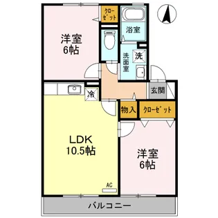 ヴィラ 弐番館【2階】の間取り
