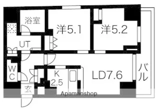 プレール・ドゥーク南千住【13階】の間取り
