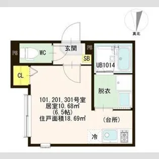 グランデハーモニー足立【1階】の間取り