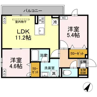 セレスティア細田C【3階】の間取り