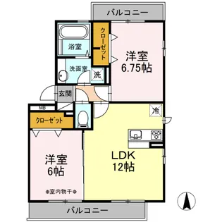 グランパティオ D【3階】の間取り