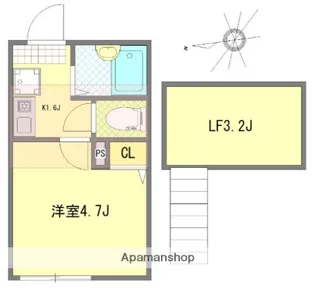 東京都葛飾区亀有2丁目【アパート】の間取り