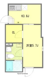 東京都葛飾区亀有2丁目【アパート】の間取り