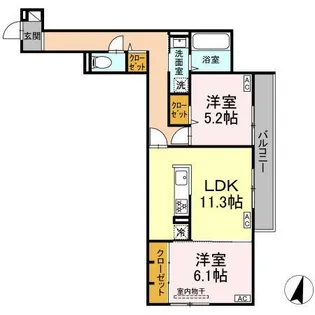 オードリーコート【2階】の間取り