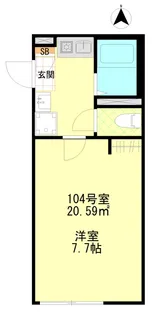 ルミナス千住大橋【1階】の間取り