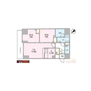 プレール・ドゥーク南千住【14階】の間取り