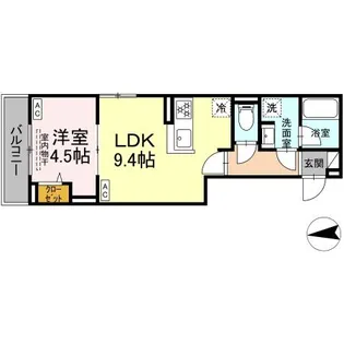 セレスティア六町IV【3階】の間取り