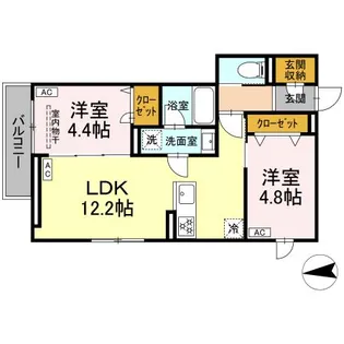 セレスティア六町IV【2階】の間取り