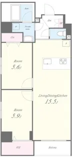 EAU・CLAIR 道灌山【4階】の間取り