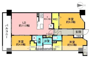 ヴェレーナ東綾瀬公園【204号室】の間取り