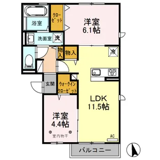 パークハイム【3階】の間取り